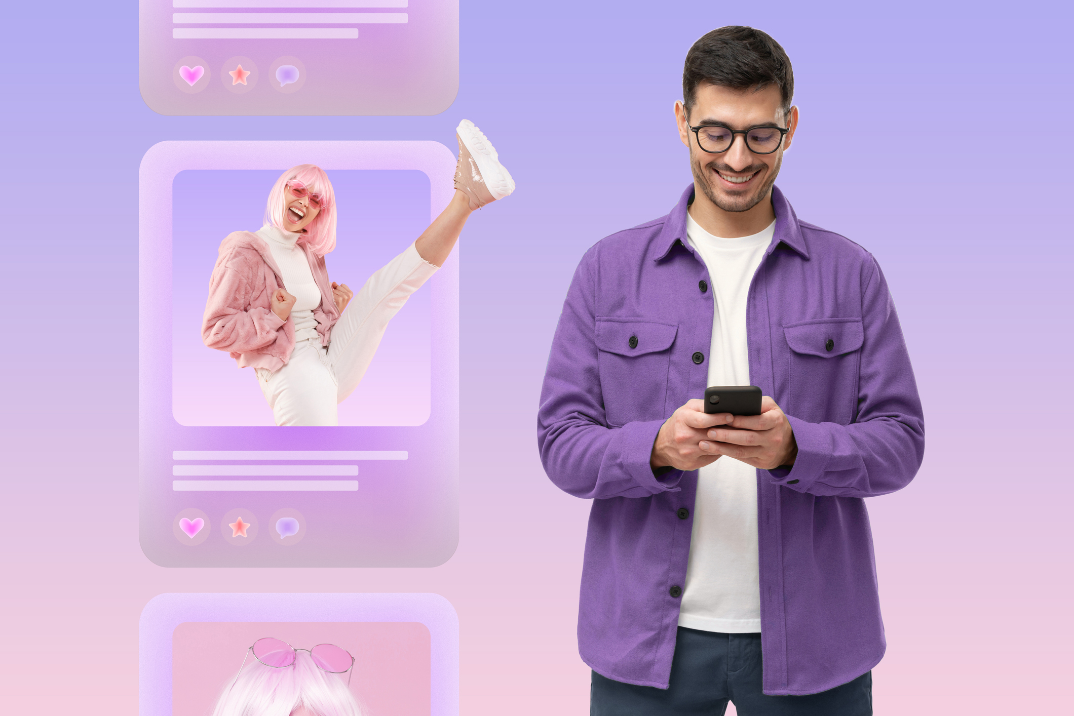 Man checking what shows up about a company on his phone